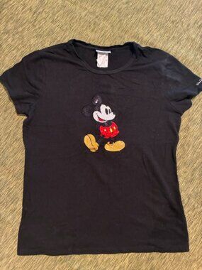 Walt Disney Sequin  Mickey Mouse tee shirt.